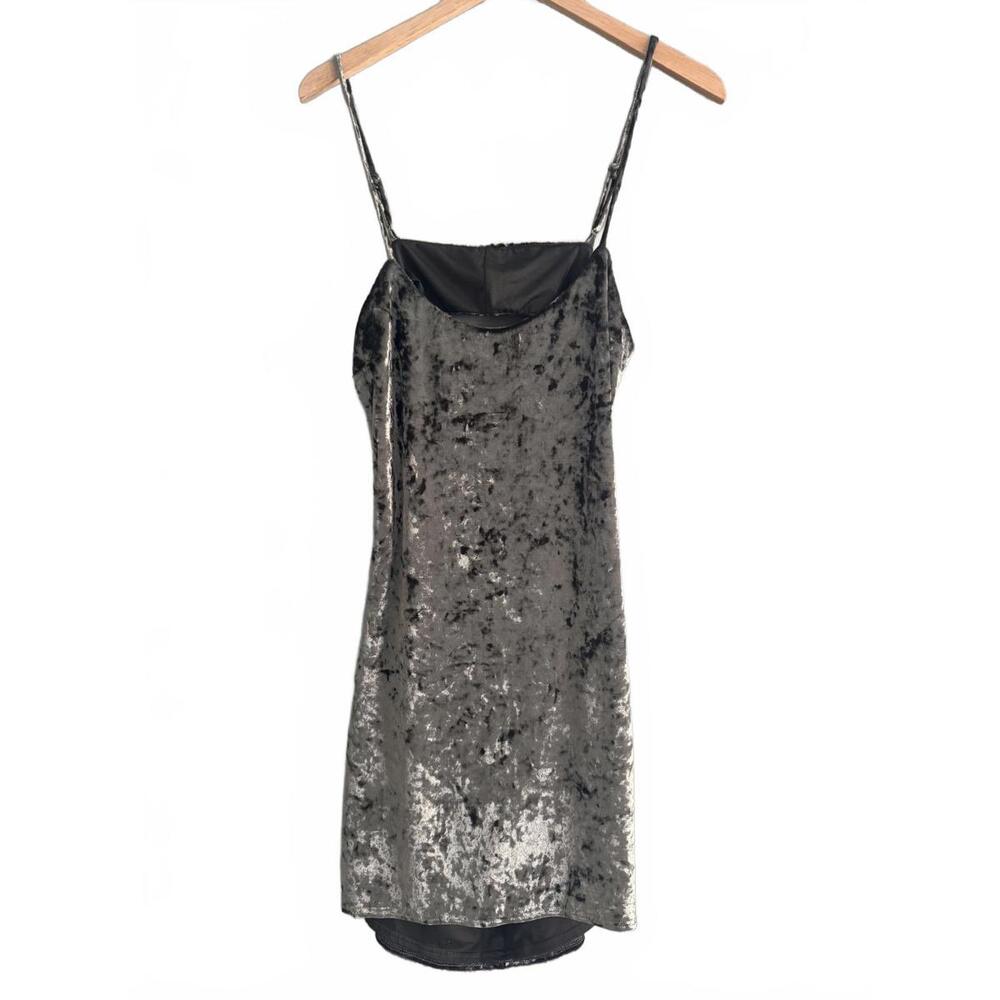 Revolve NBD Crushed Velvet Sleeveless Mini Open Back Dress Women's Sz XL